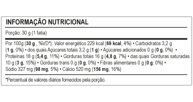 Tabela nutricional