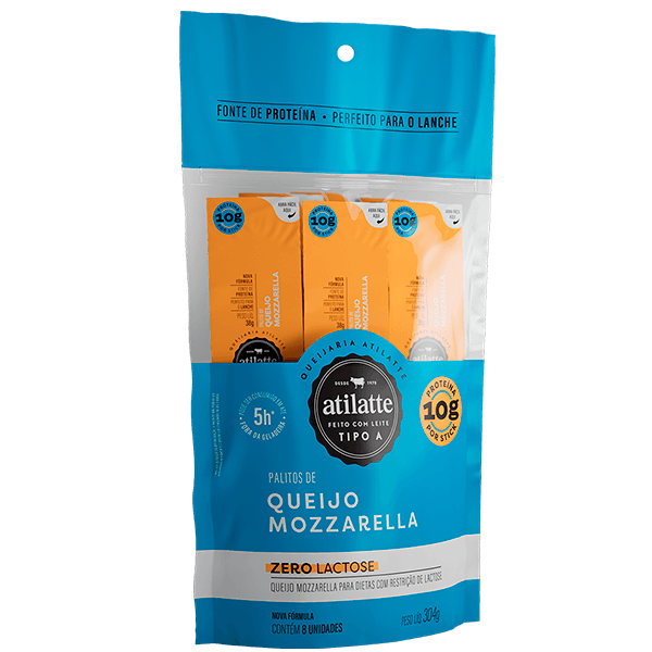 Feito com Palito de Queijo Mozzarella Zero Lactose