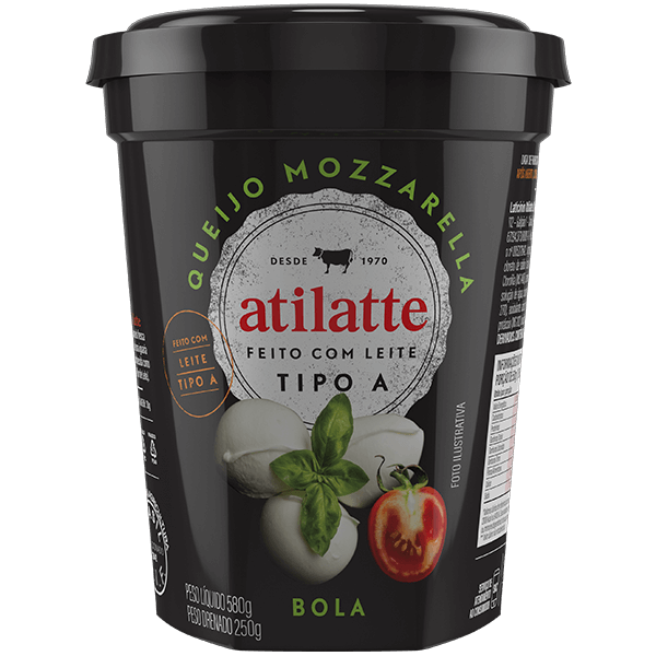 Feito com Queijo Mozzarella Bola