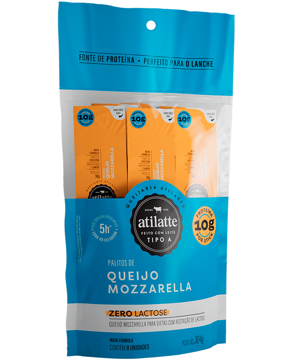 Foto da embalagem do Palito de Queijo Mozzarella Zero Lactose