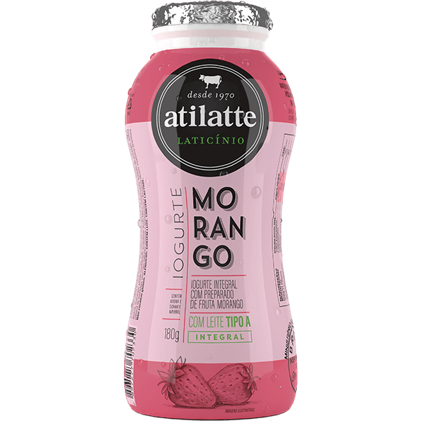 Feito com Iogurte Integral Morango