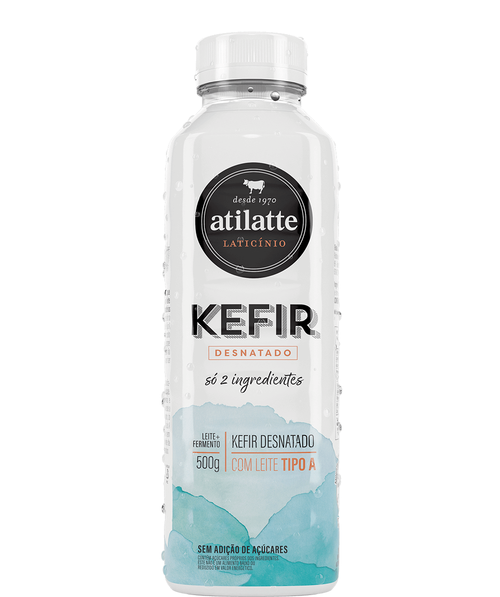 Foto da embalagem do Kefir Desnatado