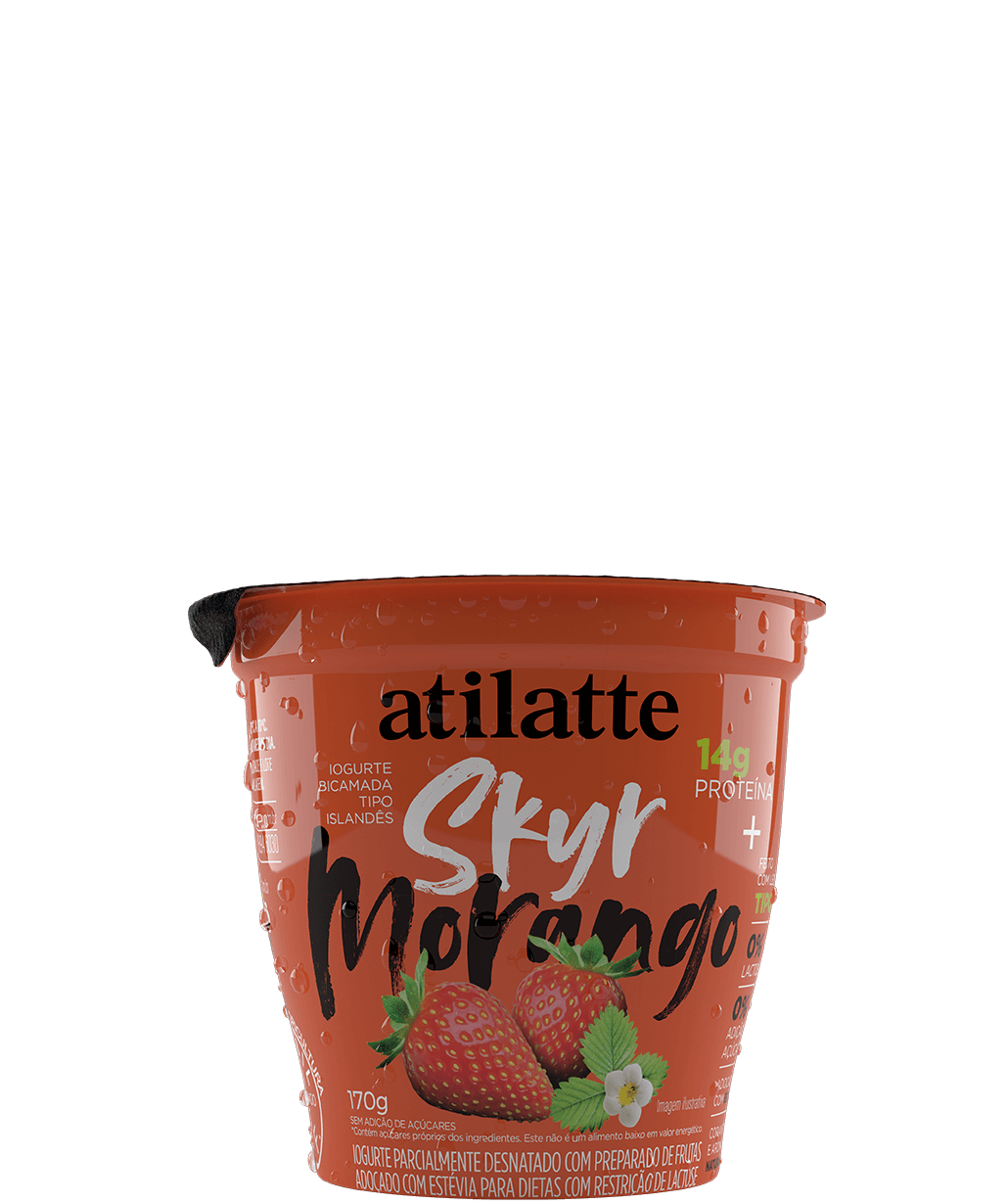Foto da embalagem do Iogurte Skyr Morango