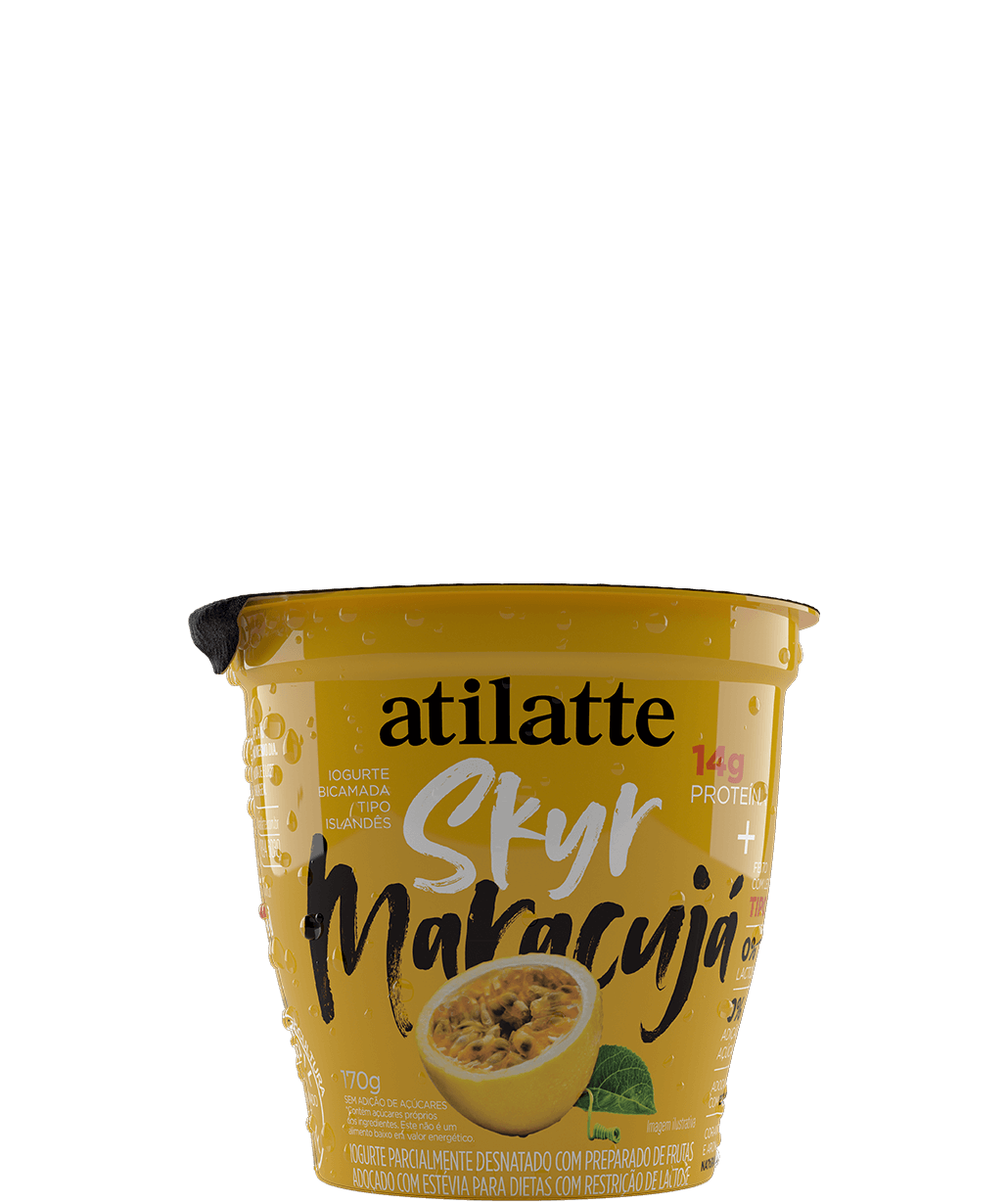 Foto da embalagem do Iogurte Skyr Maracujá